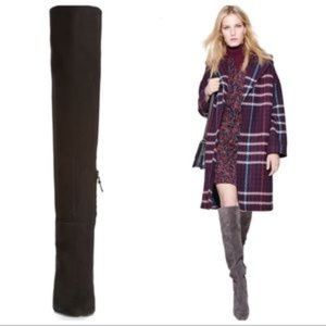 Halogen Noble Suede Over The Knee Boots in Black